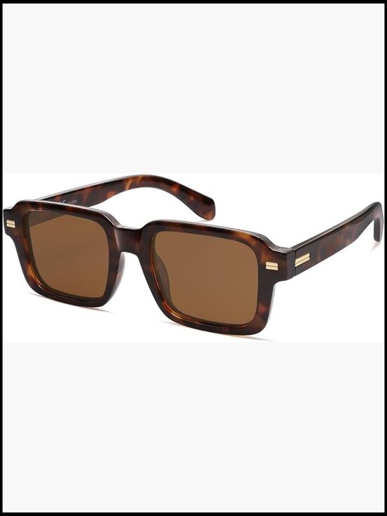 Big Trendy Square Polarized Sunglasses Retro Chunky Wide Rectangle Shades main image 5